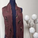 Feather printed scarf