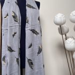 Feather printed scarf