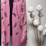 Feather printed scarf