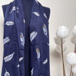 Feather printed scarf